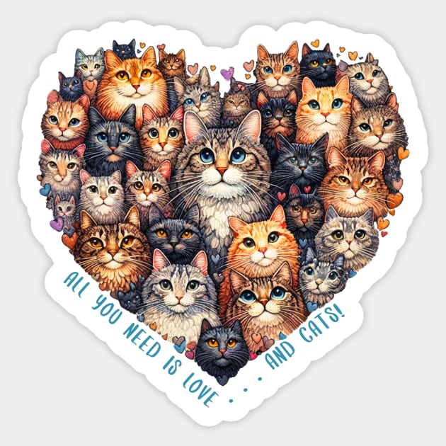 All you need is love and cats Sticker by RedRock_Photo